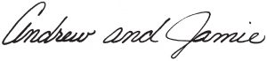 Andrew and Jamie signature